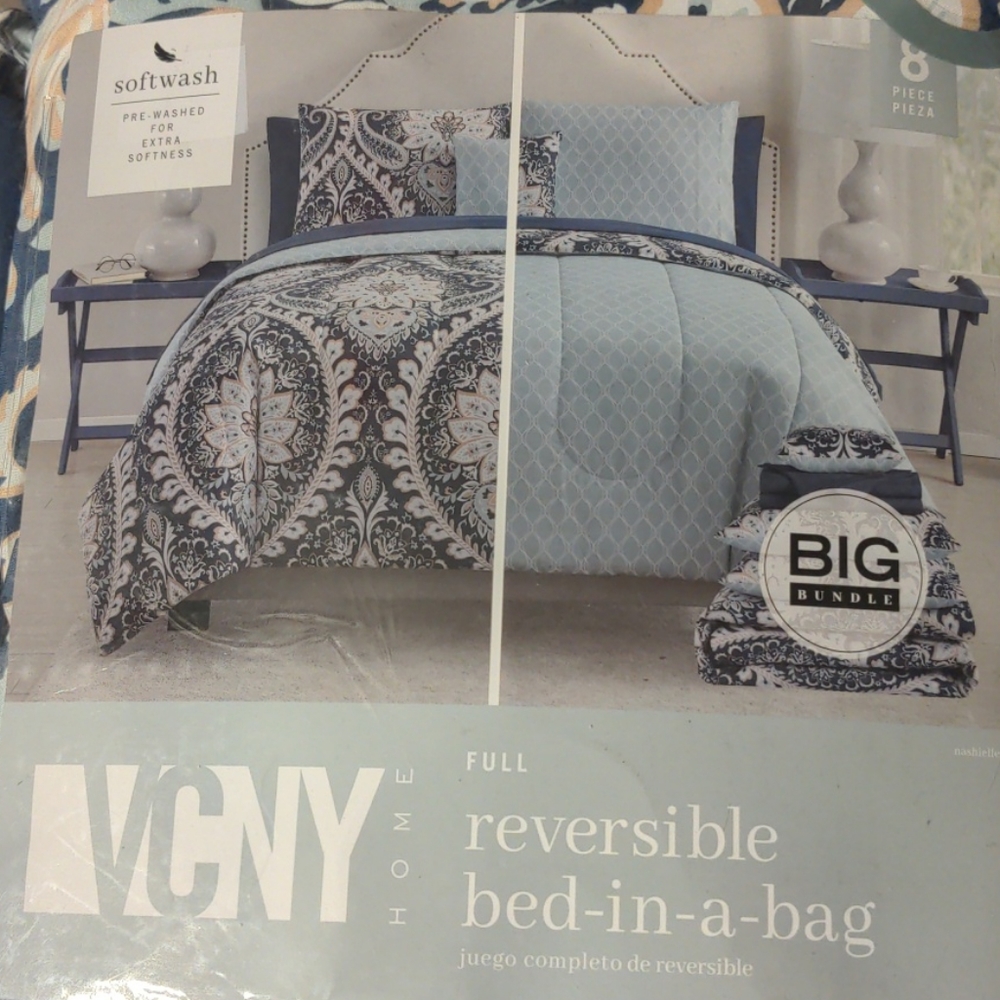 Vcny home full reversible bed in a bag 8pc